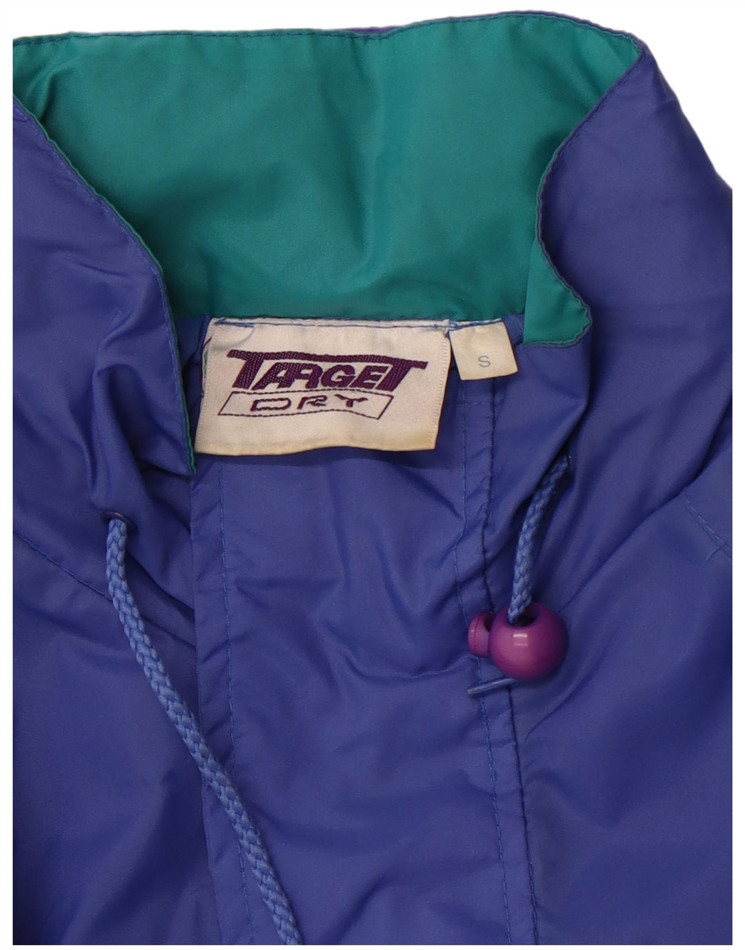 Capa de chuva masculina com capuz grande TARGET DRY Reino Unido 36 bloco colorido azul pequeno