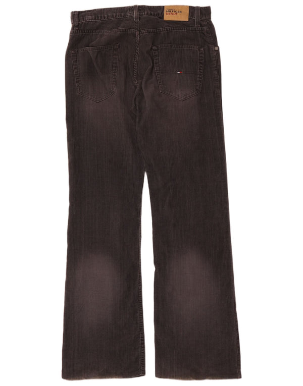 Calça masculina Tommy Hilfiger Bootcut veludo cotelê W32 L34 algodão cinza