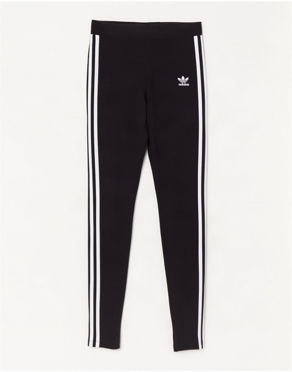 Leggings Adidas Femininas UK 8 Pequenas Algodão Preto