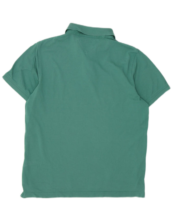 Camisa polo masculina Tommy Hilfiger Slim Fit XL algodão verde