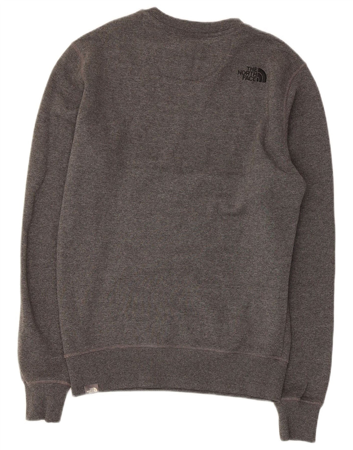 The North Face Mens Graphic Moletom Jumper Pequeno Algodão Cinza