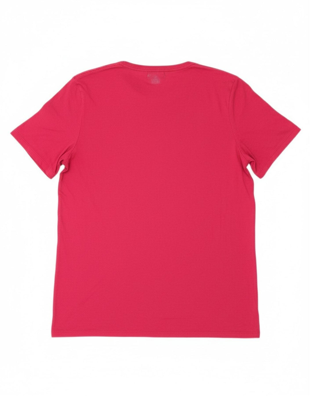 Camiseta feminina BENETTON UK 14 grande algodão rosa