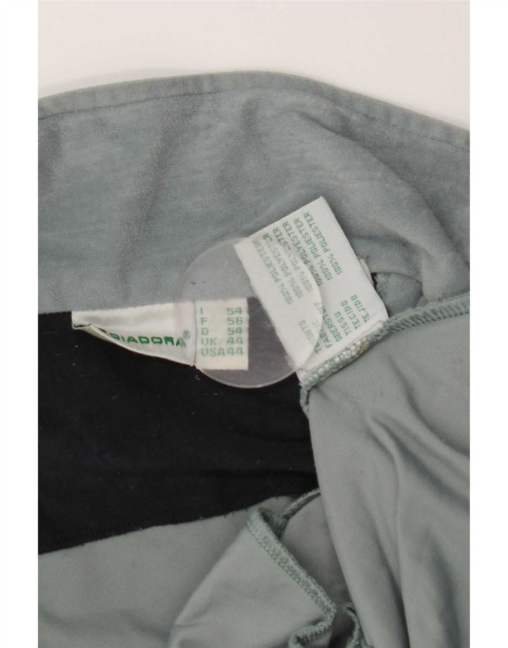 Diadora Mens Velour Tracksuit Top Jacket UK 44 2XL Azul Poliéster
