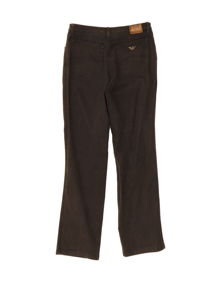 ARMANI Womens Straight Casual Trousers W29 L29 Brown Cotton Vintage Armani and Second-Hand Armani from Messina Hembry 