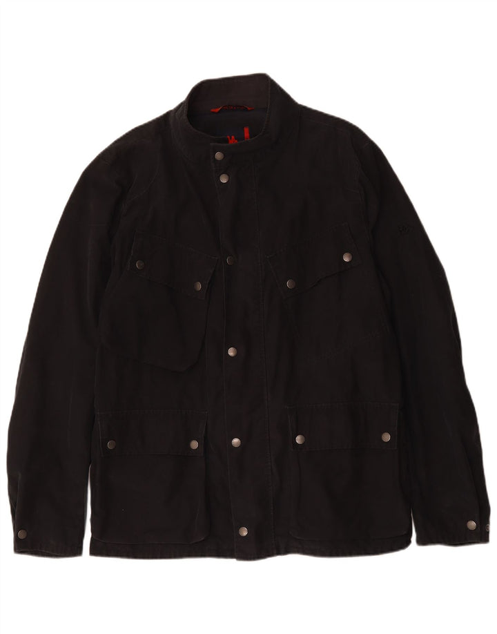 Jaqueta utilitária masculina Kappa UK 40 grande algodão preto