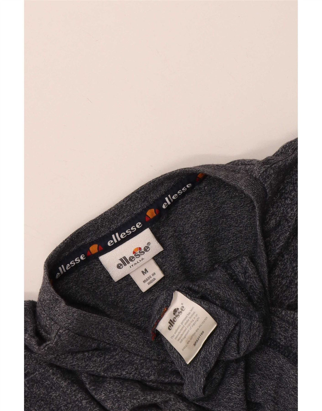 Camiseta masculina Ellesse com estampa gráfica de algodão manchado cinza médio