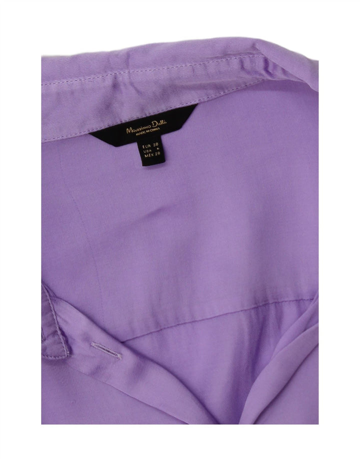 Camisa oversized feminina MASSIMO DUTTI EU 38 pequena viscose roxa