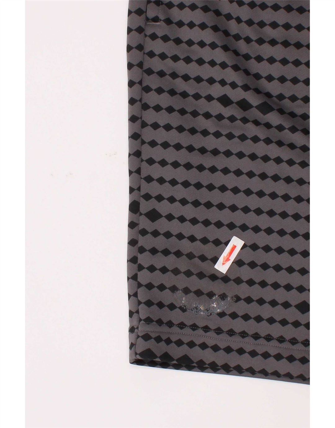 Shorts esportivos masculinos Adidas 13-14 anos cinza geométrico poliéster