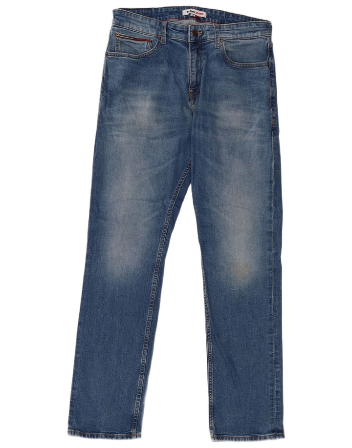Tommy Hilfiger Masculino Ryan Regular Straight Jeans W32 L32 Azul Algodão
