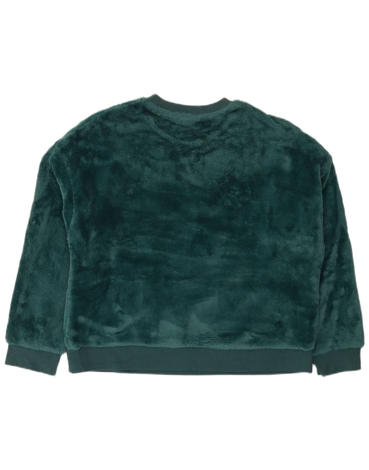 Suéter feminino de veludo Marks & Spencer Reino Unido 14 verde médio