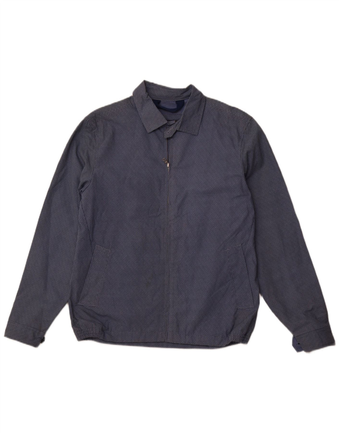 Jaqueta bomber masculina MARKS & SPENCER UK 38 algodão manchado azul médio