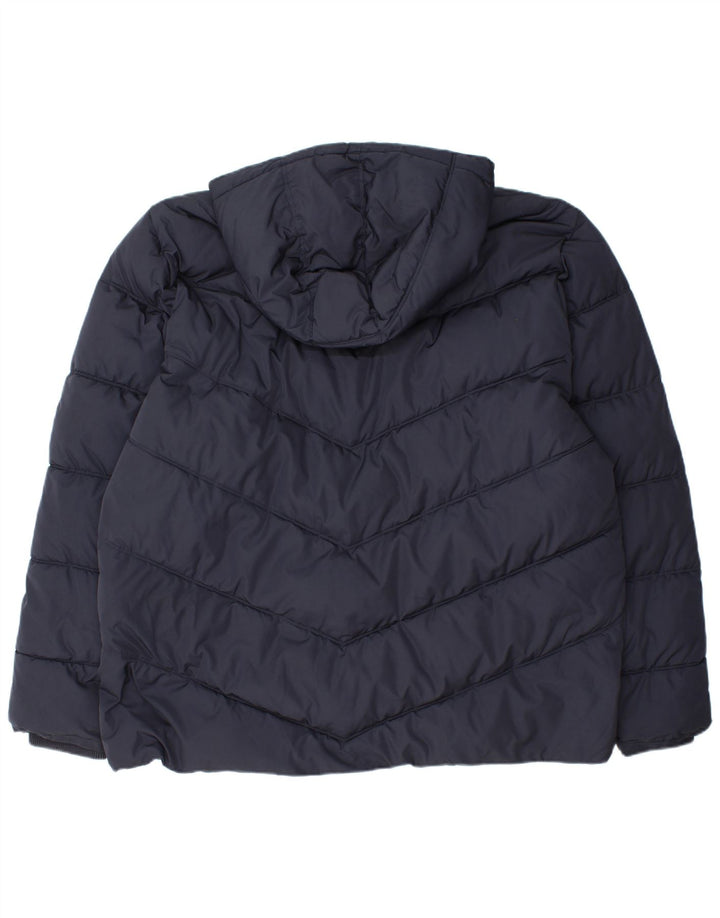 Jaqueta masculina acolchoada com capuz JOULES UK 44 2XL poliéster azul marinho