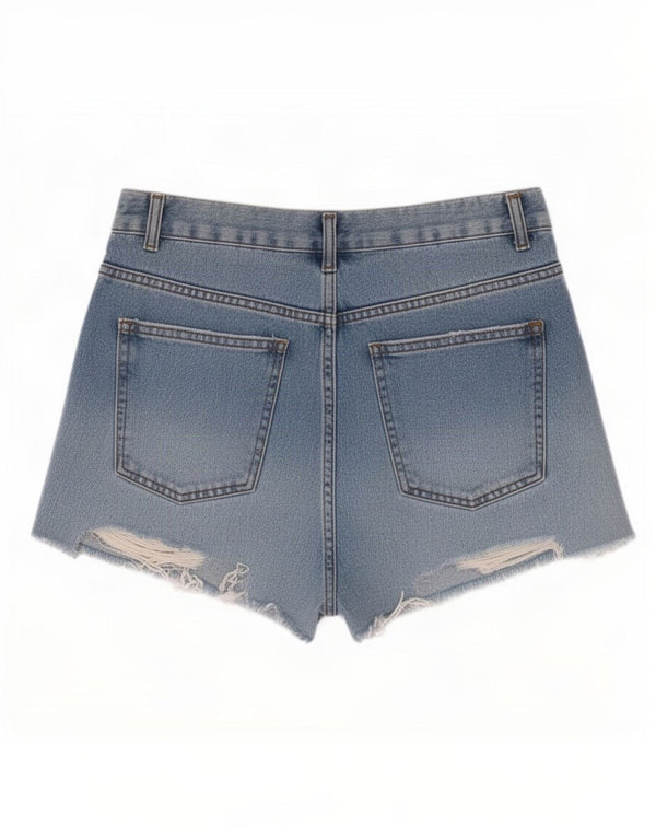 Shorts jeans feminino Topshop W30 algodão azul médio