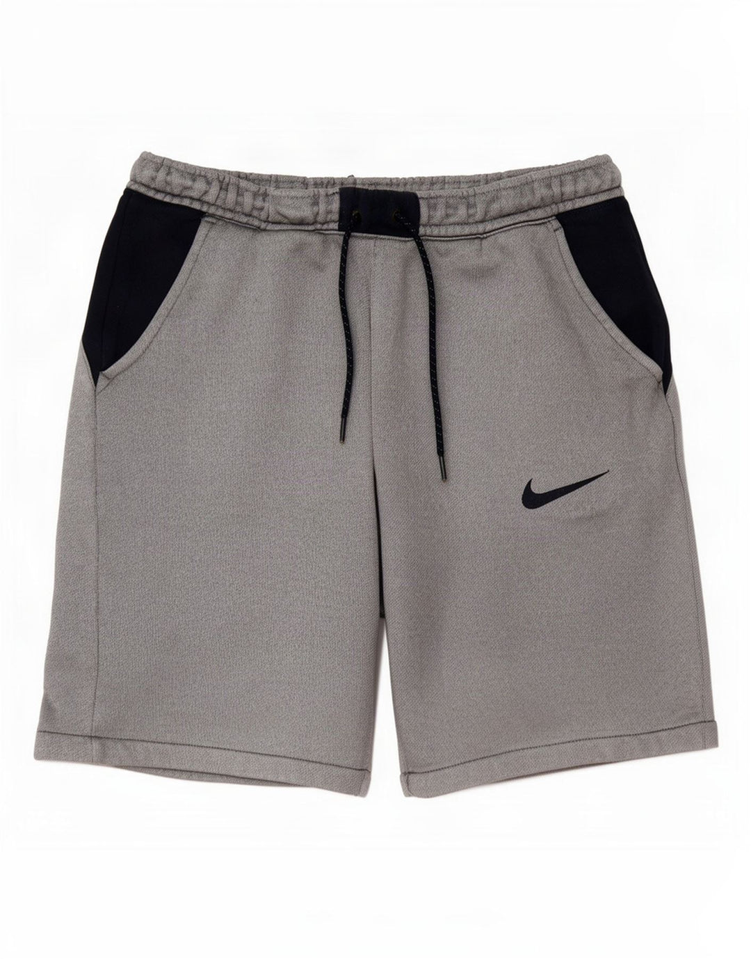 Shorts esportivos masculinos Nike grandes cinza colorblock algodão