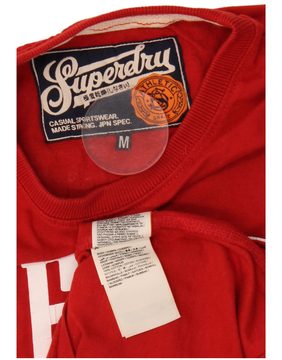 Superdry Camiseta masculina Tigers Graphic Top Médio Algodão Vermelho