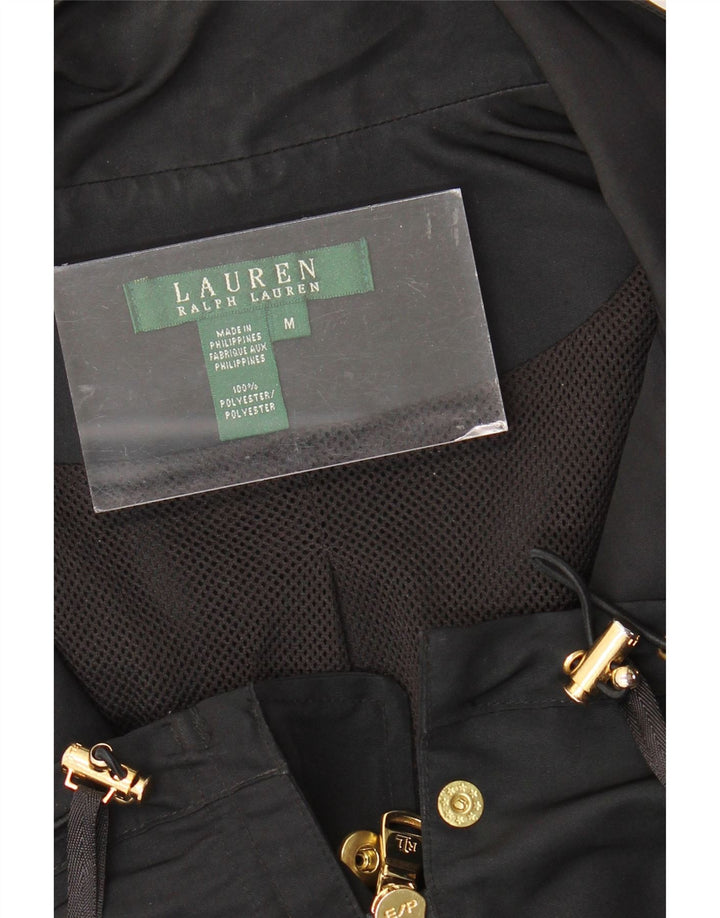 Jaqueta utilitária feminina RALPH LAUREN UK 14 poliéster preto médio