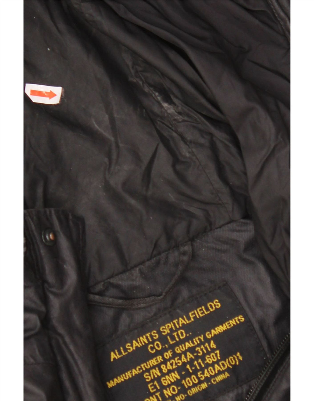 Jaqueta utilitária masculina com capuz ALL SAINTS UK 38 média preta