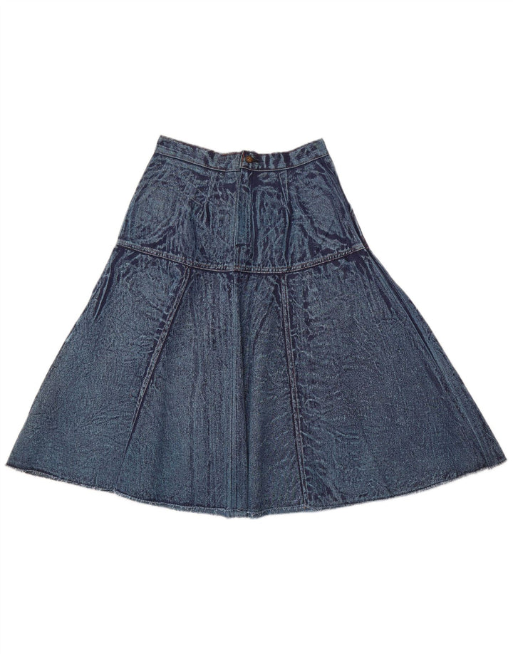 Saia jeans feminina de cintura alta VINTAGE W28 azul médio