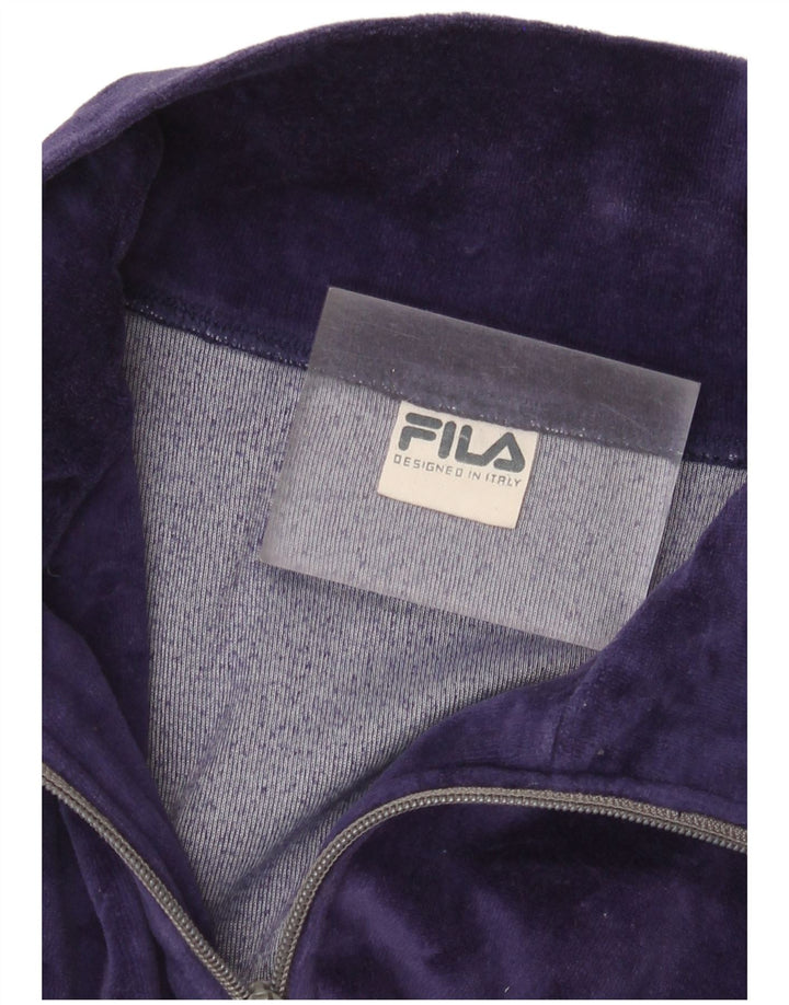 Jaqueta feminina FILA Velvet Tracksuit UK 16 Grande Roxo