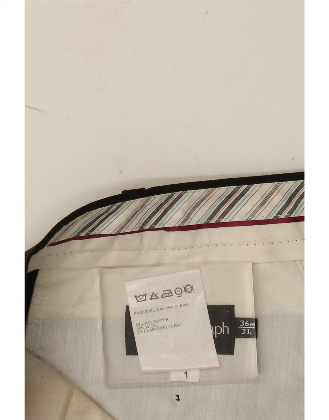Calça masculina Marks & Spencer Autograph Straight Suit W36 L31 preta