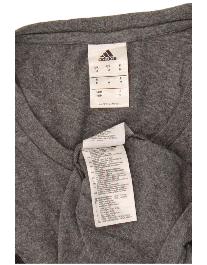Camiseta masculina Adidas Top cinza médio algodão