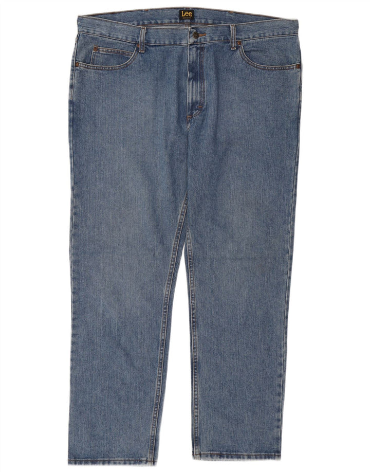 LEE Mens Slim Jeans W42 L32 Azul Algodão