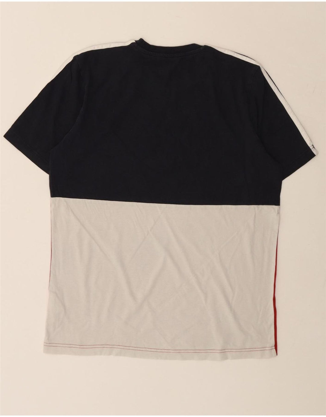 ADIDAS Mens T-Shirt Top Médio Multicolorido Colourblock Algodão