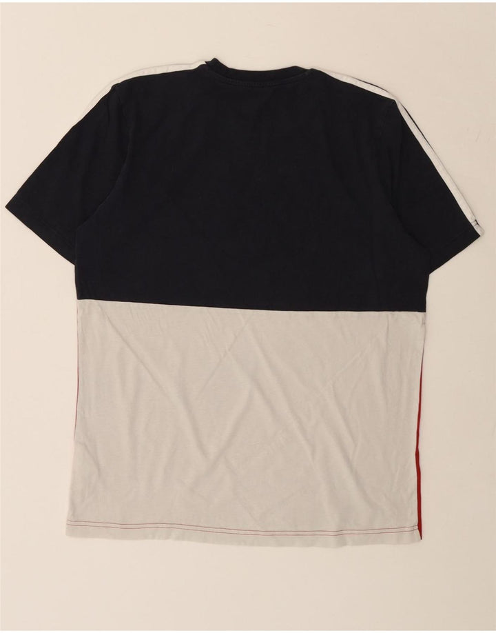 ADIDAS Mens T-Shirt Top Médio Multicolorido Colourblock Algodão