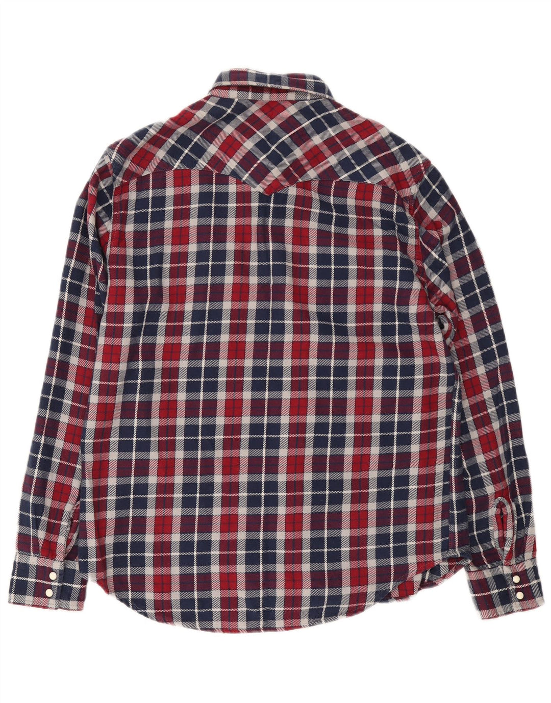 Camisa masculina de flanela Levi's grande xadrez cor de vinho