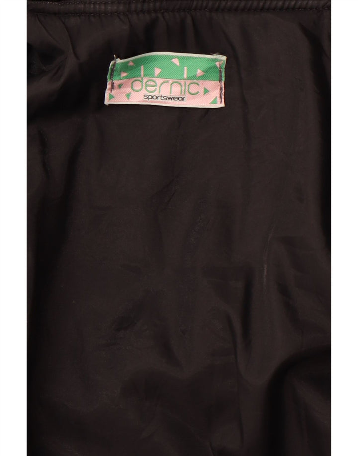 Jaqueta bomber masculina DERNIC Alaska Naval Base Graphic UK 40 grande preta anos 80