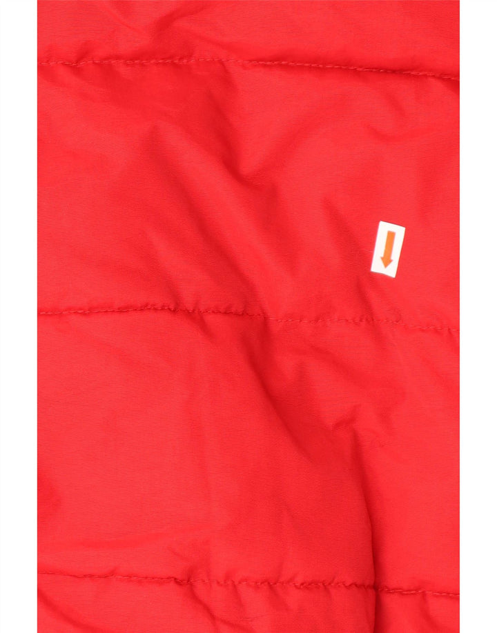 Jaqueta acolchoada com capuz feminina SUPERDRY UK 8 pequena nylon vermelho