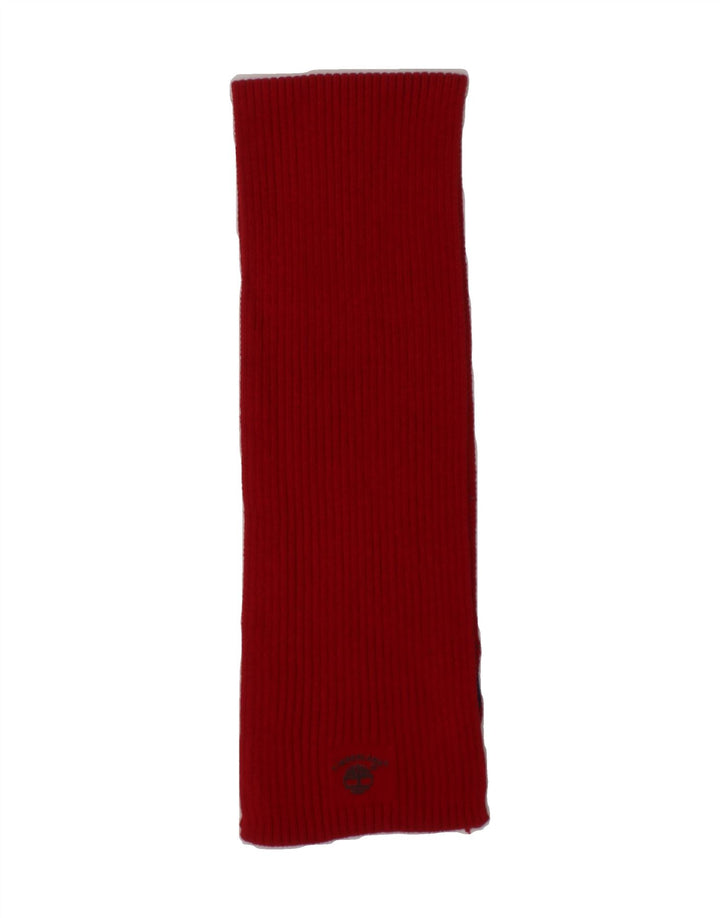 TIMBERLAND Boys Knit Rectangle Scarf One Size Red Vintage Timberland and Second-Hand Timberland from Messina Hembry 