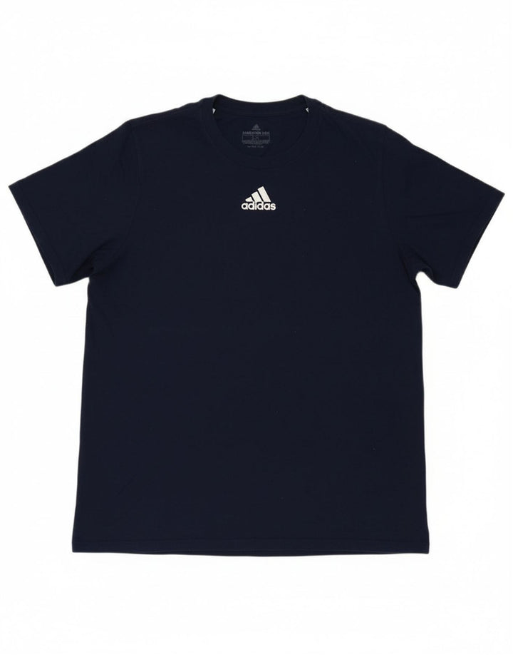 Camiseta masculina ADIDAS grande algodão azul marinho