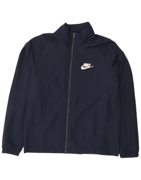 Nike Mens Treino Top Jaqueta Grande Azul Marinho Poliéster Esportes