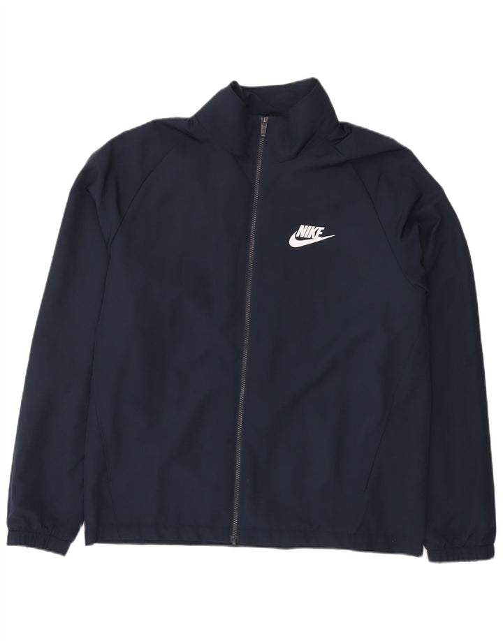 Nike Mens Treino Top Jaqueta Grande Azul Marinho Poliéster Esportes