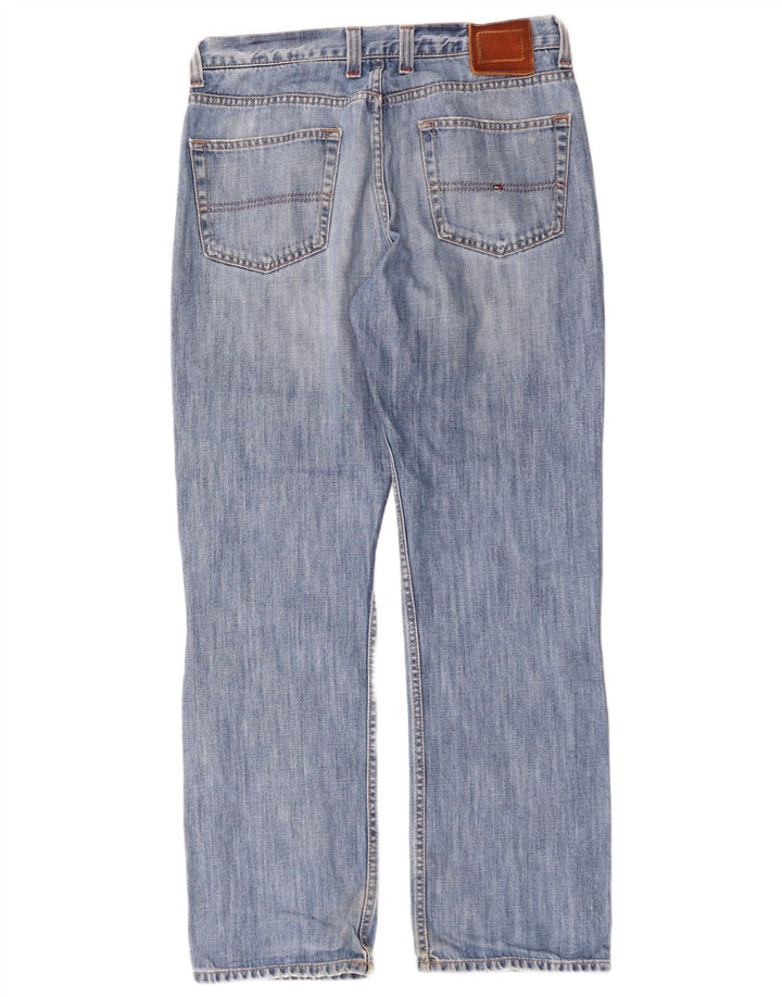Jeans retos masculinos Tommy Hilfiger W32 L32 algodão azul