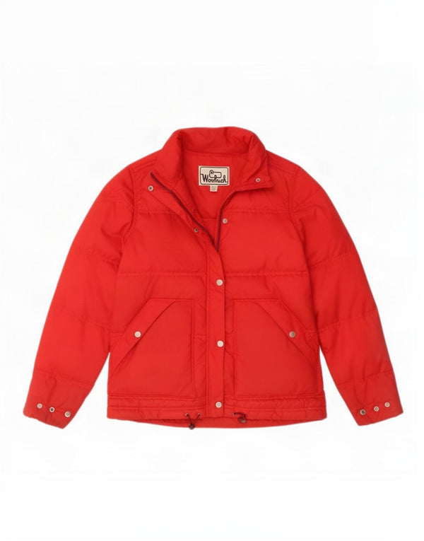 Jaqueta acolchoada de grandes dimensões das mulheres de Woolrich poliéster vermelho pequeno Reino Unido 10