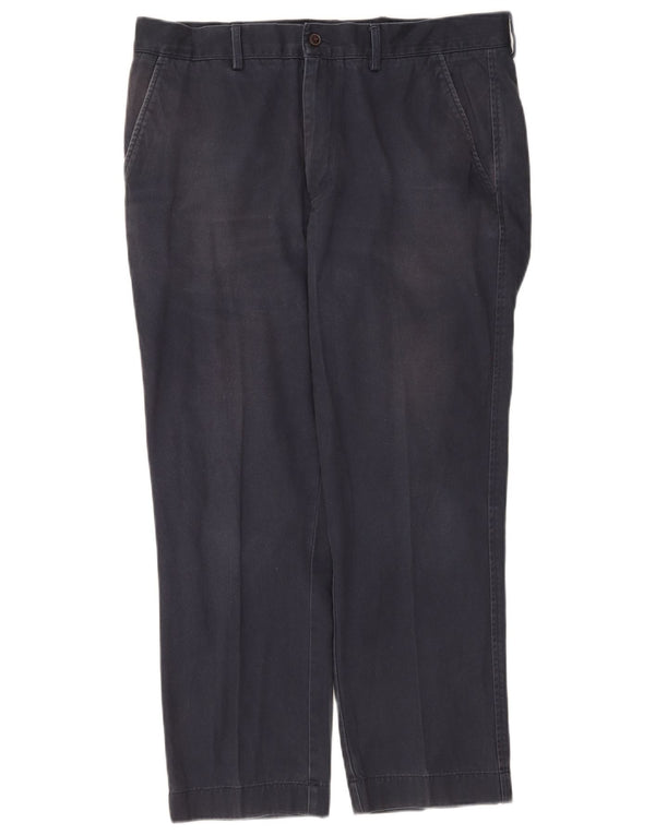 Calça Chino masculina Farah Classic Fit W36 L27 algodão azul marinho