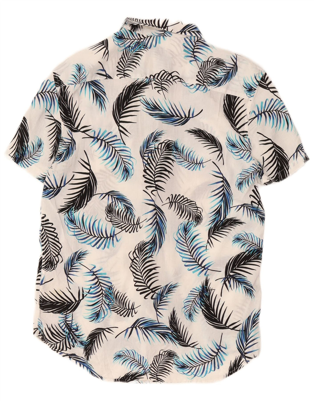 Camisa masculina de manga curta Jack Wills, viscose floral branca média