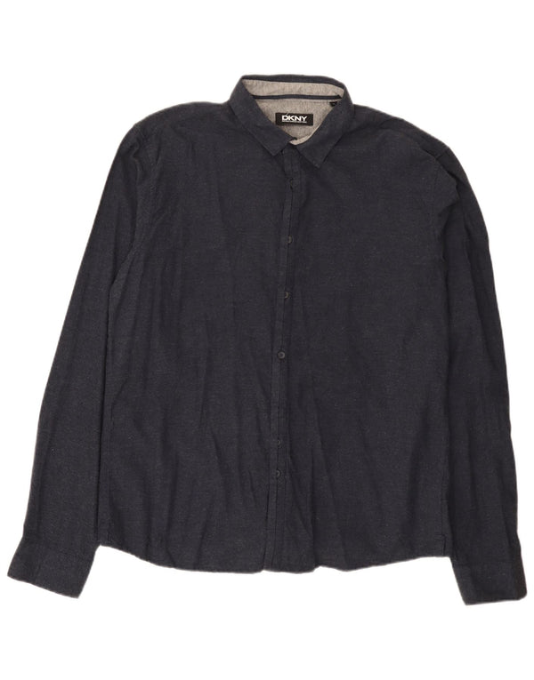 Camisa masculina Dkny XL azul marinho algodão