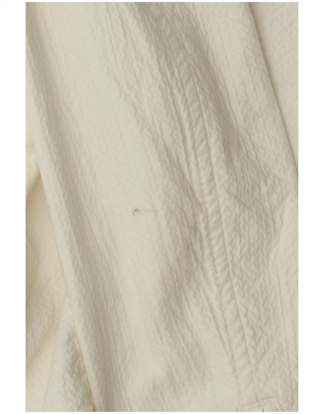 ZARA Womens Crop Oversized Bomber Jacket UK 10 Pequeno Off White Geométrico