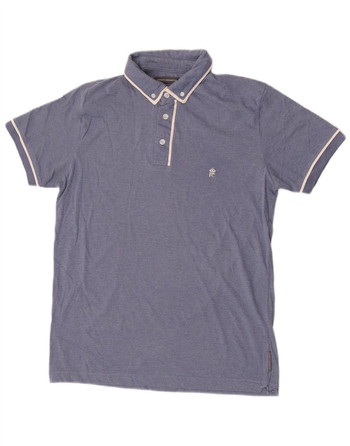 Camisa pólo masculina French Connection pequeno algodão azul