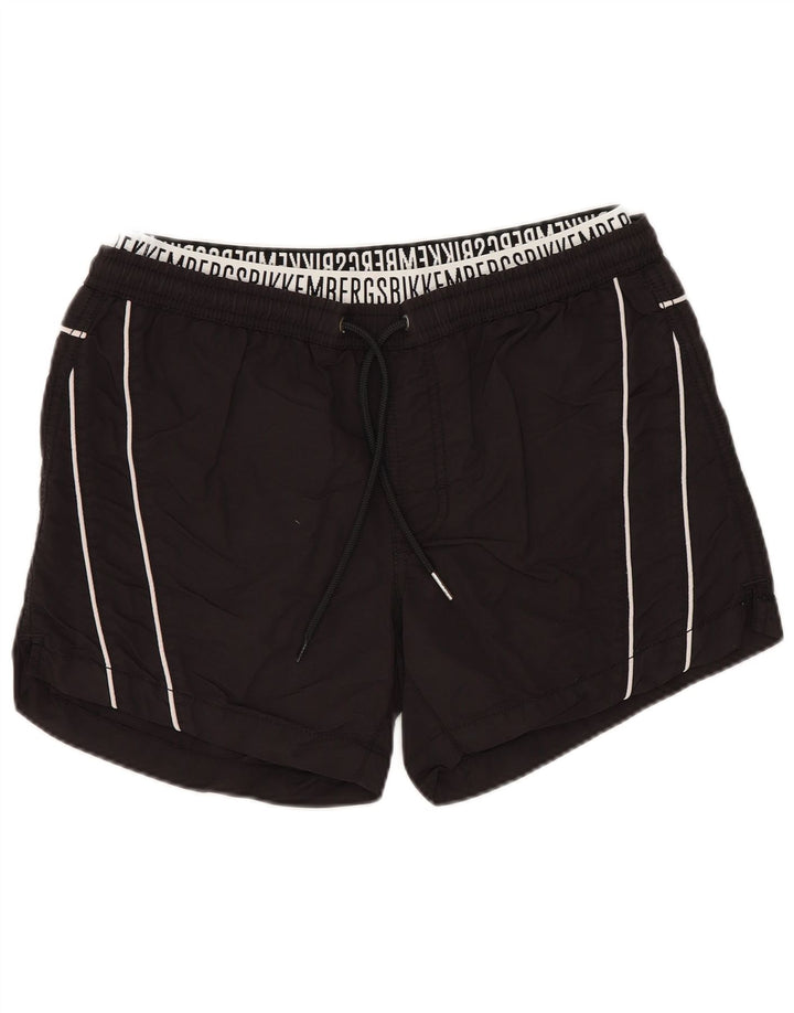 Shorts de natação masculino BIKKEMBERGS médio preto poliamida