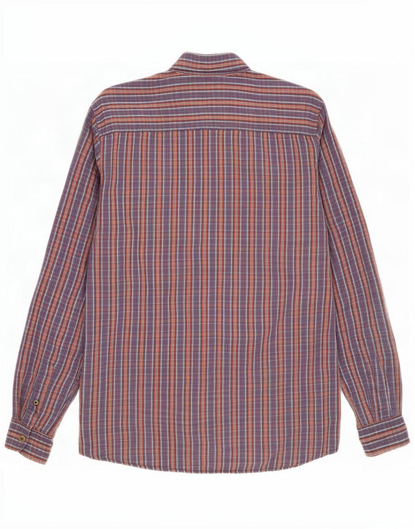 Camisa masculina Jack & Jones de algodão xadrez azul médio