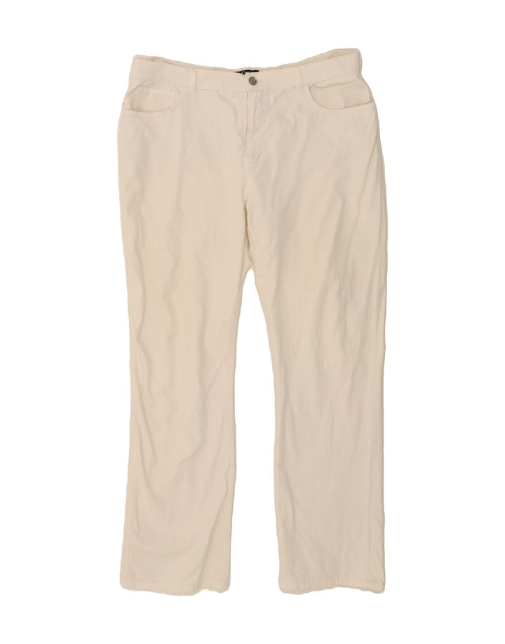 CHAPS Womens Straight Casual Trousers US 16 2XL W36 L32 White Cotton Vintage Chaps and Second-Hand Chaps from Messina Hembry 