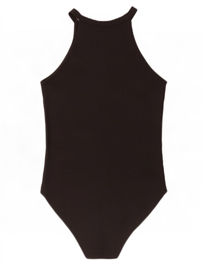 Macacão feminino Zara Trafaluc sem mangas Reino Unido 12 médio preto