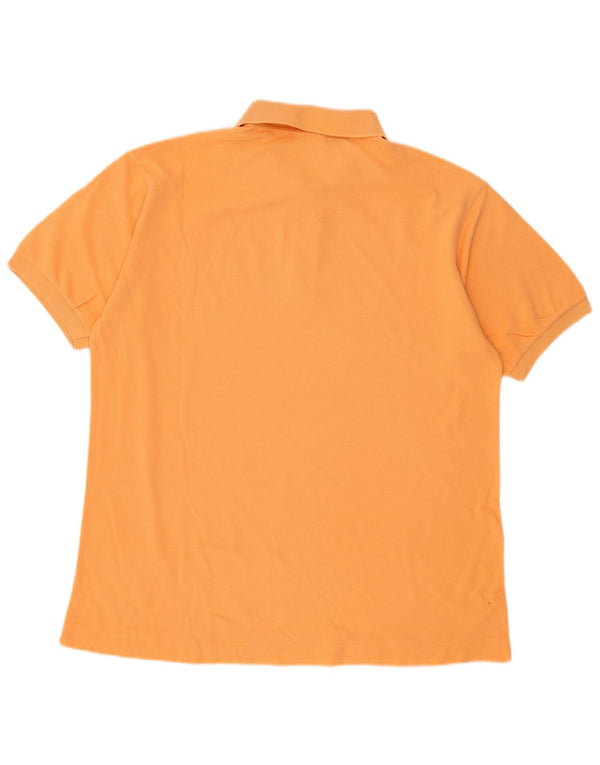 Camisa polo masculina LACOSTE tamanho 5 grande algodão laranja