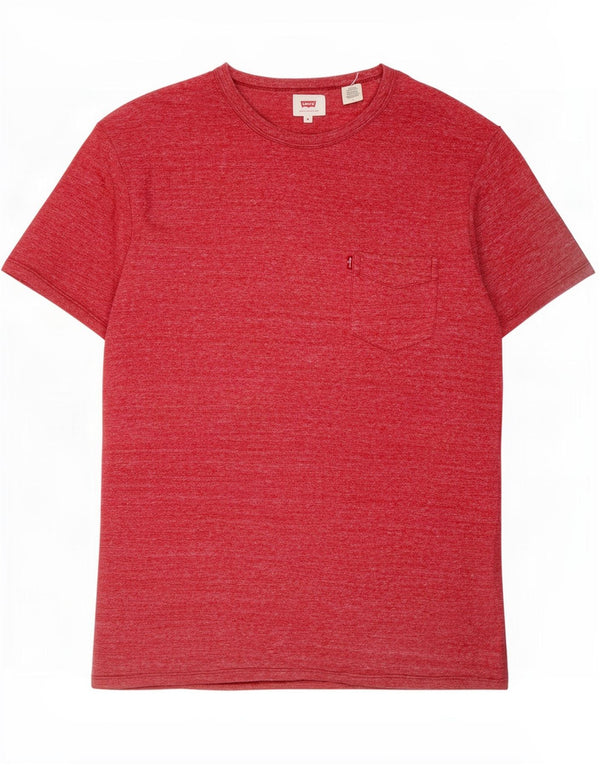 Camiseta masculina Levi's Top médio algodão manchado vermelho