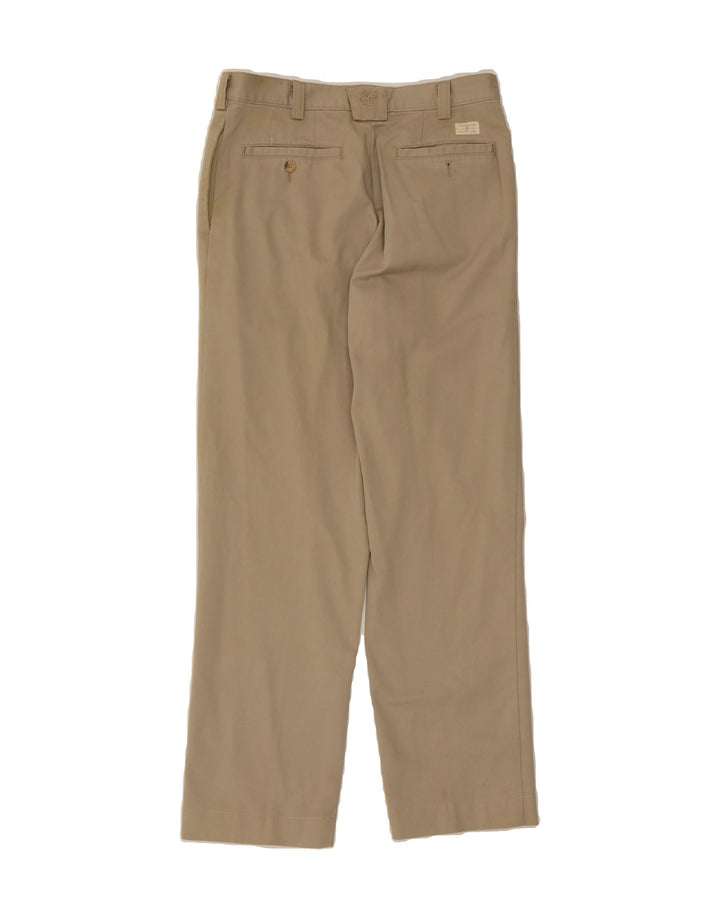 TIMBERLAND Mens Straight Chino Trousers W32 L30 Beige Cotton Vintage Timberland and Second-Hand Timberland from Messina Hembry 