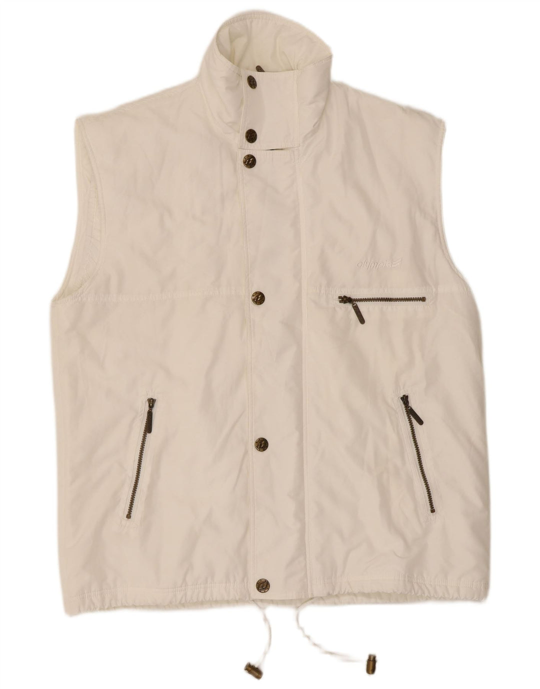 Olympia Mens Utility Gilet UK 40 Grande Poliéster Branco